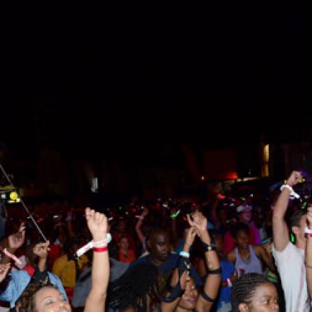 Winston Sill/Freelance Photographer
Bacchanal Jamaica final Friday Fete featuring Destra Garcia, held at Mas Camp, Stadium North on Friday night April 11, 2014.