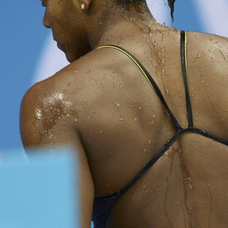 Ricardo Makyn/Staff Photographer
Alia's Victory in the Semifinal at the Aquatic Centre Olympic Park.