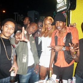 Roxroy McLean Photo

The Gully Squad members in full, from left: Stein, Flexxx, his manager Keisha, and newcomers of dancehall Savage and Kibaki.