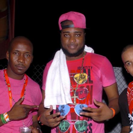 Mark Titus 


Montego Bay promoter Frankie chills with Code Red's Chris Diamond (c) and DJ Lank at Pretty in Pink.