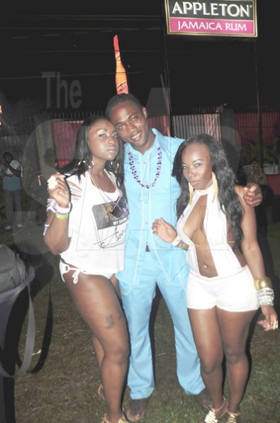 Sheena Gayle                                                             From left: Shana Lynch along with Ricardo Comrie of Endless Possibilities and Trina Roberts enjoyed the backstage access to ATI’s Stages in Negril.