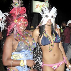 Sheena Gayle                                                                 It was all about ATI Stages New Orleans and these two beauties represented the Mardi Gras flavour well in Negril