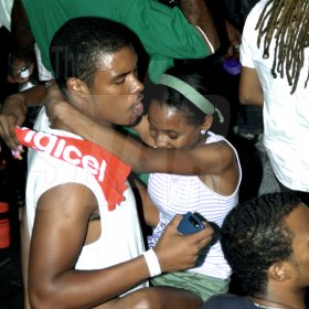 Winston Sill / Freelance Photographer
With a jam-packed venue, these two patrons found enough space to dance, at Bacchanal Jamaica opening night fete, held at the Mas Camp, Oxford Road, New Kingston on Friday February 5, 2010.