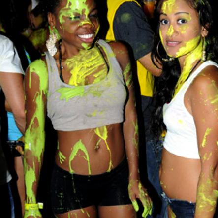 Winston Sill / Freelance Photographer
Bacchanal Jamaica and Appleton Jamaica Rum J'ouvert  and Road Parade under the theme "Alien Invasion", featuring Destra Garcia, held at The New Mas Camp, Stadium North on Friday night until daylight April 13, 2012..