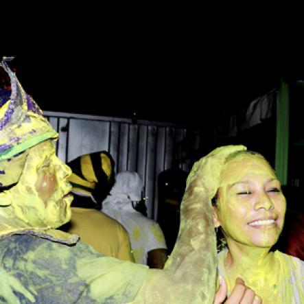 Winston Sill / Freelance Photographer
Bacchanal Jamaica and Appleton Jamaica Rum J'ouvert  and Road Parade under the theme "Alien Invasion", featuring Destra Garcia, held at The New Mas Camp, Stadium North on Friday night until daylight April 13, 2012..