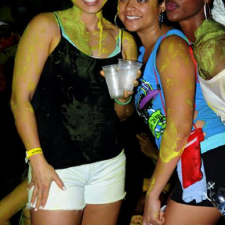 Winston Sill / Freelance Photographer
Bacchanal Jamaica and Appleton Jamaica Rum J'ouvert  and Road Parade under the theme "Alien Invasion", featuring Destra Garcia, held at The New Mas Camp, Stadium North on Friday night until daylight April 13, 2012..