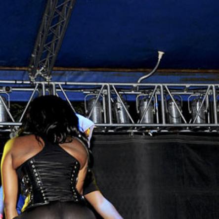 Winston Sill / Freelance Photographer
Baccahanal Jamaica in association with Digicel host its last pre-carnival Friday Fetes, held at the New Mas Camp, Stadium North on Friday night March 30, 2012.