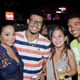 Winston Sill/Freelance Photographer<\n>Bacchanal Jamaica Opening night Soca Fete, for the 2015 Carnival Season, held at the Mas Camp, Stadium North on Friday night February 20, 2015.<\n>It was all smiles as (from left) Stacy Dacosta, Andrew Raymore Laura Kerr and Brandon Nam enjoyed the opening night of Bacchanal Untamed