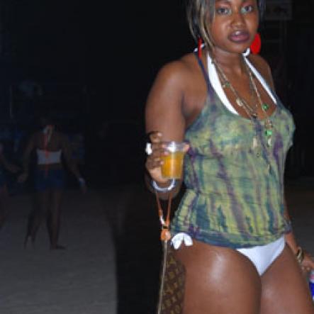 Janet Silvera Photo
 
Sasha Rosegreen dressed the part for 5th anniversary Barefoot party at Tropical Beach in Montego Bay last Sunday night.