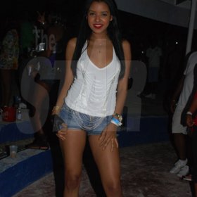 Janet Silvera Photo
 
Briance Peralta had heads turning in her direction all night at the Barefoot party at Tropical Beach in Montego Bay last Sunday night.