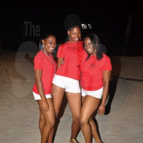 Janet Silvera Photo
 
The women of CPJ's Power Wine, from L- Chantol Moona, Bennetha Knowles and Juanita Grizzle at the Barefoot party at Tropical Beach in Montego Bay last Saturday night.