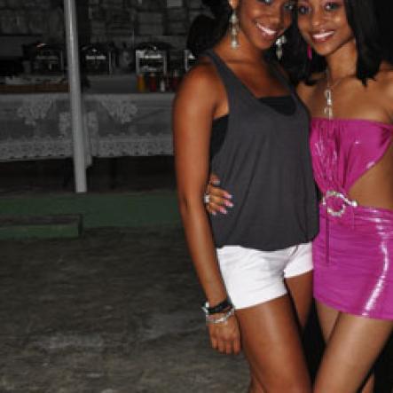 Janet Silvera Photo
 
Young, fabulous and black...Roxanne Slinger (left) and the beautiful Liz Blagrove caused a number of 'hearts to stop' at the Barefoot party at Tropical Beach in Montego Bay last Saturday night.