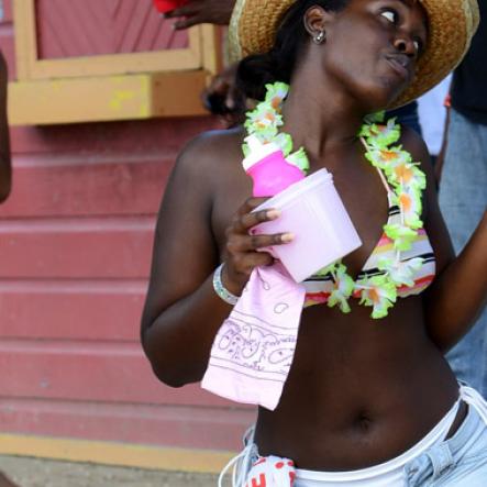 Winston Sill/Freelance Photographer
 Bacchanal Jamaica presents Beach J'ouvertFete, held at James Bond Beach, Oracabessa, St. Mary on Saturday April 19, 2014.