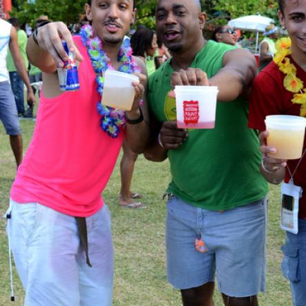 Winston Sill/Freelance Photographer
 Bacchanal Jamaica presents Beach J'ouvertFete, held at James Bond Beach, Oracabessa, St. Mary on Saturday April 19, 2014.