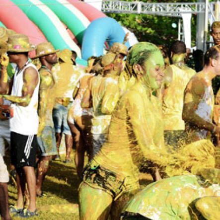 Winston Sill/Freelance Photographer
 Bacchanal Jamaica presents Beach J'ouvertFete, held at James Bond Beach, Oracabessa, St. Mary on Saturday April 19, 2014.