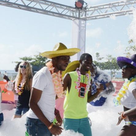 Winston Sill/Freelance Photographer
Bacchanal Jamaica and Smirnoff sponsored Beach J'ouvert, held at James Bond Beach, Oracabessa, St, Mary on Saturday April 4, 2015.