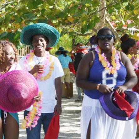 Winston Sill/Freelance Photographer
Bacchanal Jamaica and Smirnoff sponsored Beach J'ouvert, held at James Bond Beach, Oracabessa, St, Mary on Saturday April 4, 2015.