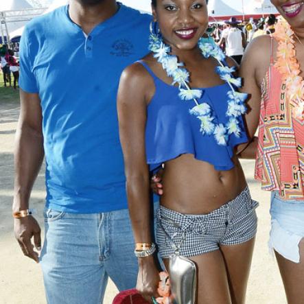Winston Sill/Freelance Photographer<\n>Bacchanal Jamaica and Smirnoff sponsored Beach J'ouvert, held at James Bond Beach, Oracabessa, St, Winston Sill/Freelance Photographer<\n>It is evident that (from left) Karlington William, Sherie Suckrajh, and Carri Stewart came out to party.Mary on Saturday April 4, 2015.
