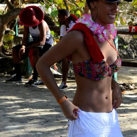 Winston Sill/Freelance Photographer
Bacchanal Jamaica and Smirnoff sponsored Beach J'ouvert, held at James Bond Beach, Oracabessa, St, Mary on Saturday April 4, 2015.