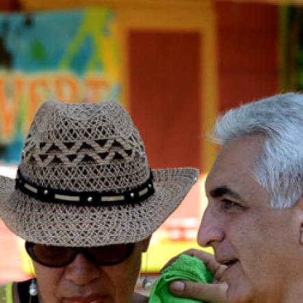 Winston Sill/Freelance Photographer
Bacchanal Jamaica and Smirnoff sponsored Beach J'ouvert, held at James Bond Beach, Oracabessa, St, Mary on Saturday April 4, 2015. Here are Charmaine Franklin (left); and Michael Ammar Jr. (right).