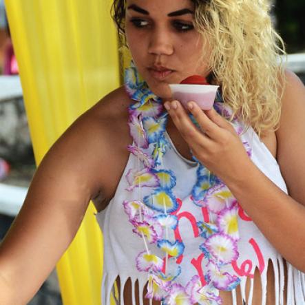 Winston Sill/Freelance Photographer
Bacchanal Jamaica and Smirnoff sponsored Beach J'ouvert, held at James Bond Beach, Oracabessa, St, Mary on Saturday April 4, 2015.