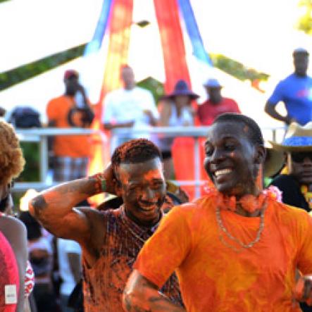 Winston Sill/Freelance Photographer
Bacchanal Jamaica and Smirnoff sponsored Beach J'ouvert, held at James Bond Beach, Oracabessa, St. Mary on Saturday April 4, 2015.