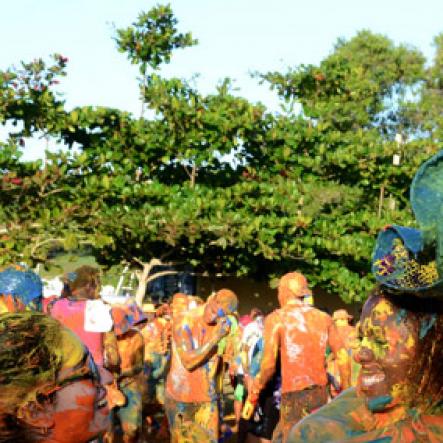 Winston Sill/Freelance Photographer
Bacchanal Jamaica and Smirnoff sponsored Beach J'ouvert, held at James Bond Beach, Oracabessa, St. Mary on Saturday April 4, 2015.