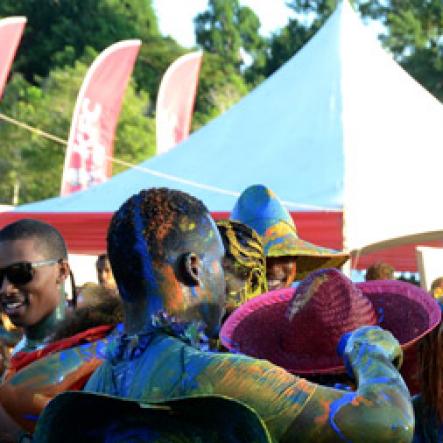 Winston Sill/Freelance Photographer
Bacchanal Jamaica and Smirnoff sponsored Beach J'ouvert, held at James Bond Beach, Oracabessa, St. Mary on Saturday April 4, 2015.