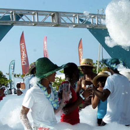 Winston Sill / Freelance Photographer
Bacchanal Jamaica and Smirnoff Beach J'ouvert, featuring Machel Montano and Patrice Roberts, held at James Bond Beach, Oracabessa, St Mary on Saturday April 7, 2012.