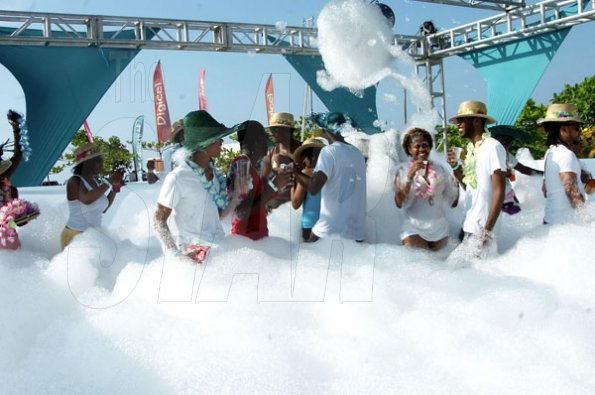 Winston Sill / Freelance Photographer
Bacchanal Jamaica and Smirnoff Beach J'ouvert, featuring Machel Montano and Patrice Roberts, held at James Bond Beach, Oracabessa, St Mary on Saturday April 7, 2012.