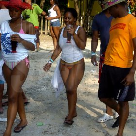 Winston Sill / Freelance Photographer
Bacchanal Jamaica and Smirnoff Beach J'ouvert, featuring Machel Montano and Patrice Roberts, held at James Bond Beach, Oracabessa, St Mary on Saturday April 7, 2012.