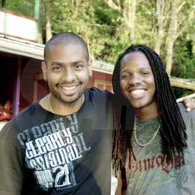 Winston Sill / Freelance Photographer
Bacchanal Jamaica and Smirnoff Beach J'ouvert, featuring Machel Montano and Patrice Roberts, held at James Bond Beach, Oracabessa, St Mary on Saturday April 7, 2012. Here are Kamal Bankay (left); and Damion Crawford (right), Minister of State, Ministry of Tourism and Entertainment.