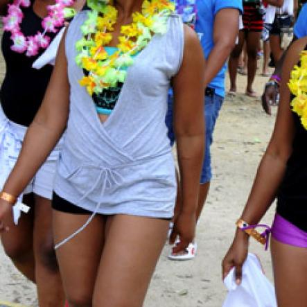 Winston Sill / Freelance Photographer
Bacchanal Jamaica Beach J'Ouvert Party, held at James Bond Beach, Oracabessa, St. Mary on  Saturday March 30, 2013.