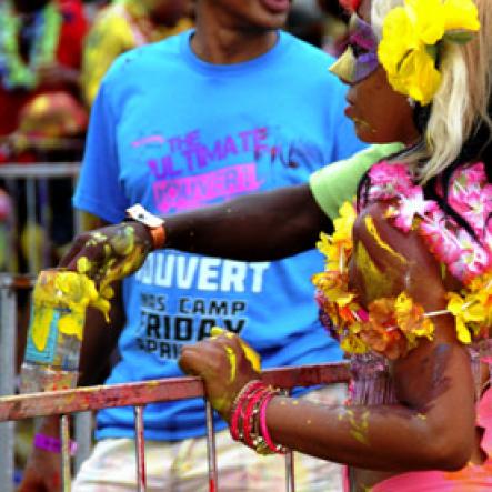 Winston Sill / Freelance Photographer
Bacchanal Jamaica Beach J'Ouvert Party, held at James Bond Beach, Oracabessa, St. Mary on  Saturday March 30, 2013.