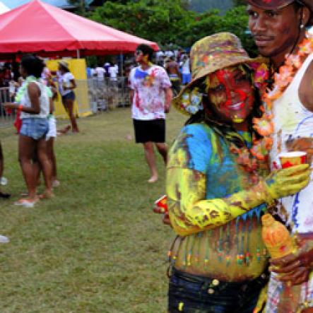 Winston Sill / Freelance Photographer
Bacchanal Jamaica Beach J'Ouvert Party, held at James Bond Beach, Oracabessa, St. Mary on  Saturday March 30, 2013.