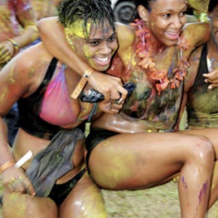 Winston Sill / Freelance Photographer
Bacchanal Jamaica Beach J'Ouvert Party, held at James Bond Beach, Oracabessa, St. Mary on  Saturday March 30, 2013.