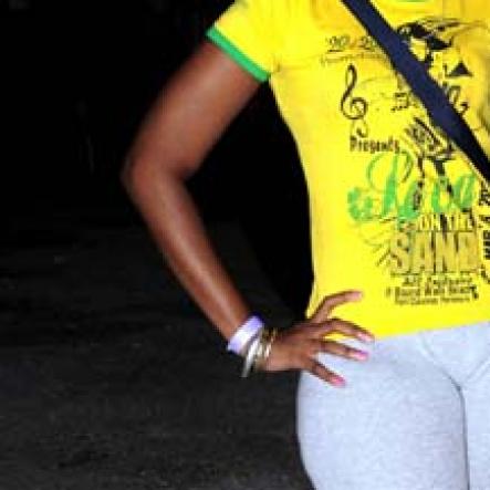 Winston Sill / Freelance Photographer
                                                                                       She had a lovely smile to match her pose on the beach.                                                                                                                                                                                                                                                                                                                                                                   Swag Party, held at Waves Beach, Portmore on Sunday night February 27, 2011.