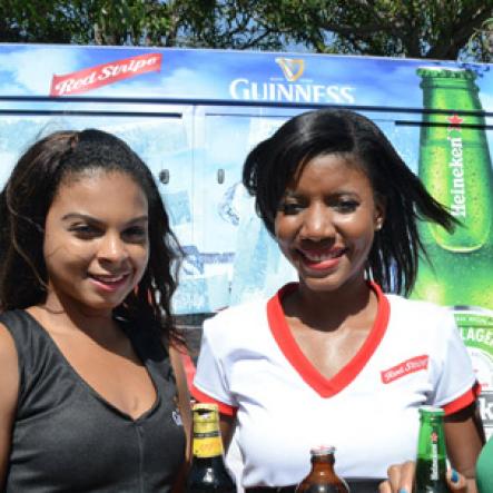 Ian Allen/Photographer
Beer Ballaz girlz during the Beer Ballaz Promotion at the Gleaner Offices in Kingston on Tuesday.