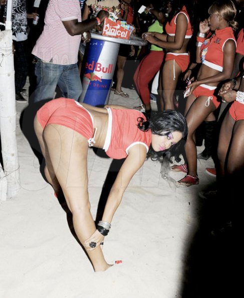 Winston Sill / Freelance Photographer
JB Rum Bikini Sundayz Red and White Edition party, held at Wave Beach, Portmore on Sunday night February 5, 2012.