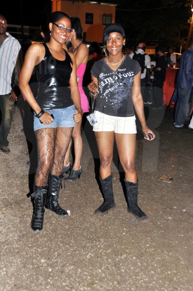 Janet Silvera Photo
 
Exclusive Holidays Maria Fray (left) and Angella Davis dressed for comfort at Reggae Sumfest 2010 last Saturday night.