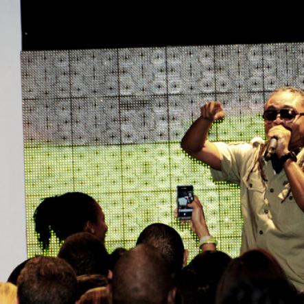 Winston Sill / Freelance Photographer
Machel Montano takes complete control of the crowd at Caribbean Fashionweek's Caribbean Night on Saturday at the National Indoor Sports Centre.




Pulse International Presents Caribbean Fashion Week (CFW) Fashion Shows, held at National Indoor Sports Centre (NISC), Stadium Complex on Friday June 10, and Saturday June 11, 2011.