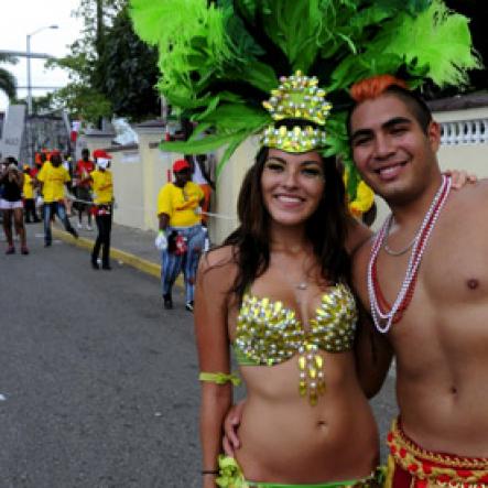 Winston Sill / Freelance Photographer
Bacchanal Jamaica Carnival Road Parade, on the streets of Kingston, held on Sunday April 7, 2013.