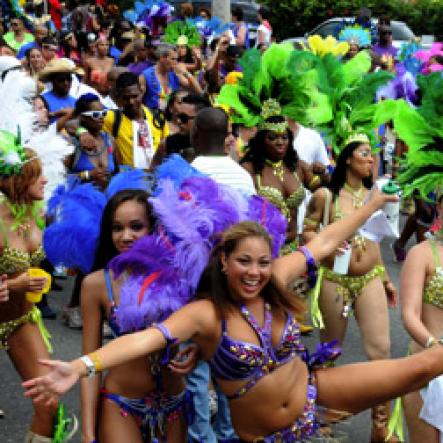 Winston Sill / Freelance Photographer
Bacchanal Jamaica Carnival Road Parade, on the streets of Kingston, held on Sunday April 7, 2013.