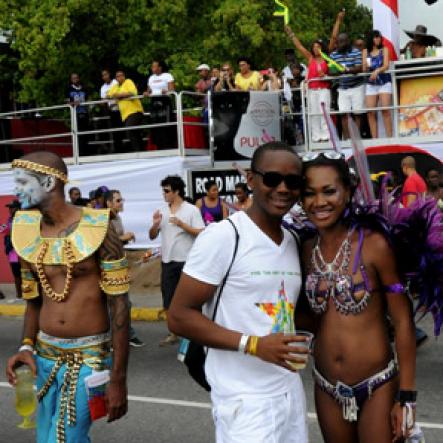 Winston Sill / Freelance Photographer
Bacchanal Jamaica Carnival Road Parade, on the streets of Kingston, held on Sunday April 7, 2013.