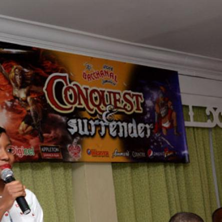 Winston Sill/Freelance Photographer
Bacchanal Jamaica presents the launch of Carnival 2014 Season under the theme "Conquest and Surrender", held at the Knutsford Court Hotel,  Ruthven Road on Tuesday night February 18, 2014.