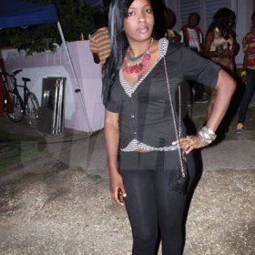 Anthony Minott/Freelance Photographer
She looks sexy in black. She was spotted during the monthly party, Chicken Back Satdaze at Keswick Avenue, Cumberland, Portmore, St Catherine on Saturday.