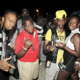 Anthony Minott/Freelance Photographer
The crews were out in full force. Here one of them pose for the camera during RumBar Chug it at Sugarman's Beach, Portmore, St Catherine, on Sunday, May 27, 2012.