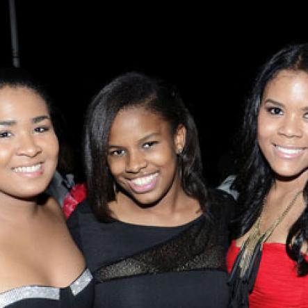 Rudolph Brown/Photographer
From left Gina Wilson, Robyn-Kay Campbell, Rebecca Spaulding and Rachel Spaulding at  Ciroc Xclusive at Caymanas Golf Club on New year Eve on Saturday, December 31-2011
