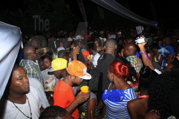 Anthony Minott/Freelance Photographer
A section of the crowd during a Magnum Container All-Inclusive Pool Party at 58 Golden Acres, Red Hills, in St Andrew, Saturday, June 30, 2012.