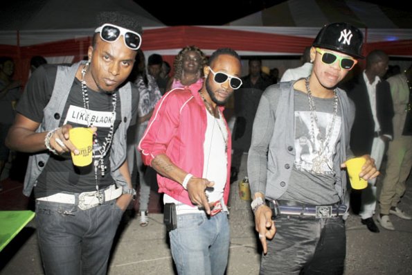 Anthony Minott/Freelance Photographer 
Dancers strike a pose during the Container Satdayz Boat Ride edition, Caribbean Queen, 3 Port Royal Street, Down Town, Kingston, on Christmas Eve, Saturday, December 24, 2011.